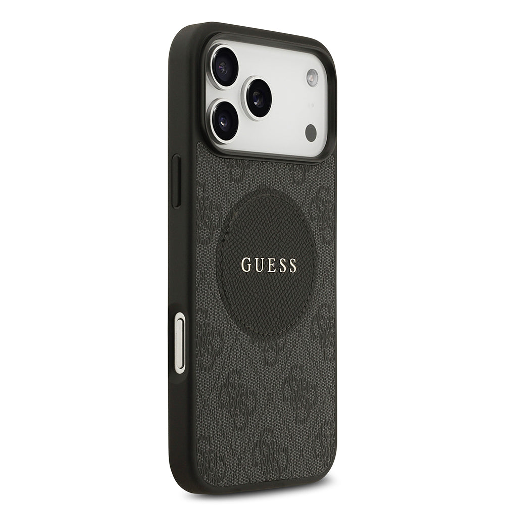 iPhone 17 Pro Max Kılıf Guess Orijinal Lisanslı M-safe Şarj Özellikli Yazı Logolu Circle Classic Kılıf