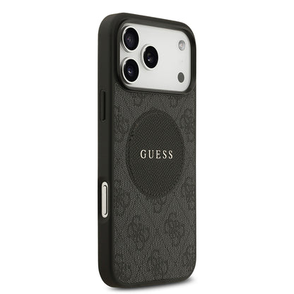 iPhone 17 Pro Max Kılıf Guess Orijinal Lisanslı M-safe Şarj Özellikli Yazı Logolu Circle Classic Kılıf