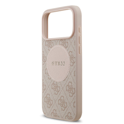 iPhone 17 Pro Max Kılıf Guess Orijinal Lisanslı M-safe Şarj Özellikli Yazı Logolu Circle Classic Kılıf