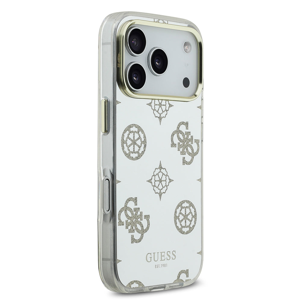 iPhone 17 Pro Max Kılıf Guess Orijinal Lisanslı Metal Kamera Çerçeveli Simli Aynalı Kılıf
