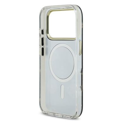 iPhone 17 Pro Max Kılıf Guess Orijinal Lisanslı Metal Kamera Çerçeveli Simli Aynalı Kılıf