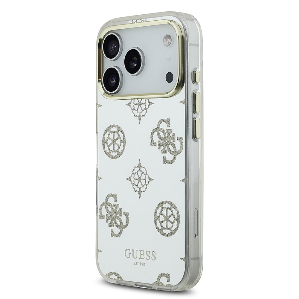 iPhone 17 Pro Max Kılıf Guess Orijinal Lisanslı Metal Kamera Çerçeveli Simli Aynalı Kılıf