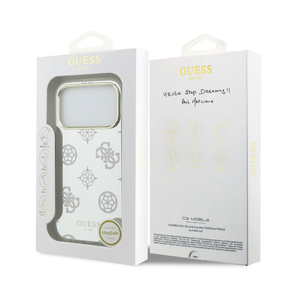 iPhone 17 Pro Max Kılıf Guess Orijinal Lisanslı Metal Kamera Çerçeveli Simli Aynalı Kılıf