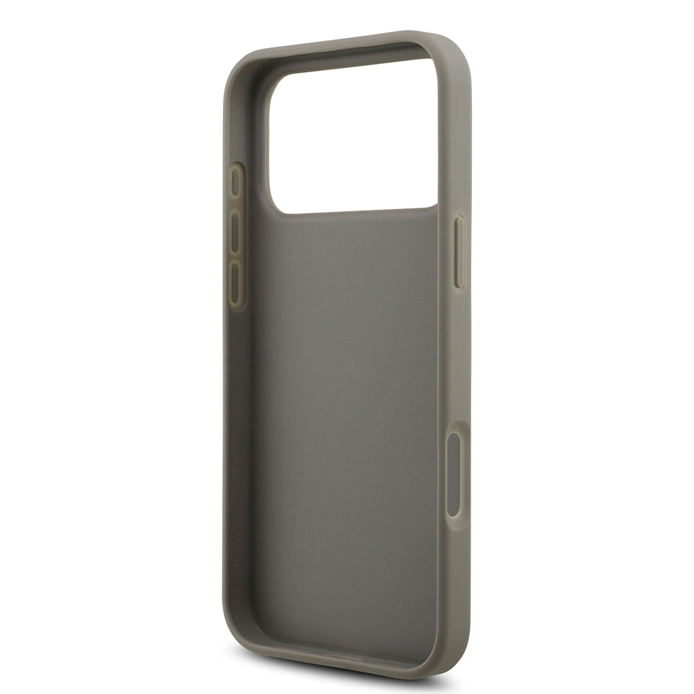 iPhone 17 Pro Max Kılıf Guess Orijinal Lisanslı Taşlı Arka Yüzey Üçgen Logolu Kılıf