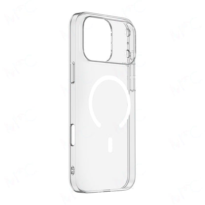 Apple iPhone 17 Pro Max Kılıf IC Çipli M-Safe Şarj Özellikli Şeffaf Kamera Çerçeveli Zore Toledo Kapak