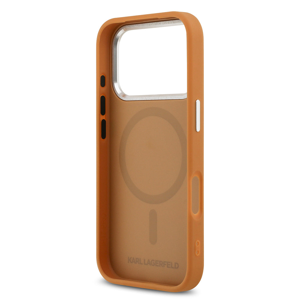 iPhone 17 Pro Max Kılıf Karl Lagerfeld Orijinal Lisanslı M-safe Şarj Özellikli Metal Kamera ve Buton Tasarımlı Paris RSG PU Deri Kılıf