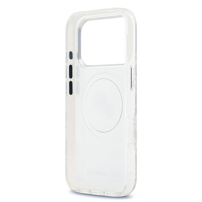 iPhone 17 Pro Max Kılıf Karl Lagerfeld Orijinal Lisanslı Parlayan Simli Karl & Choupette Heads Kılıf