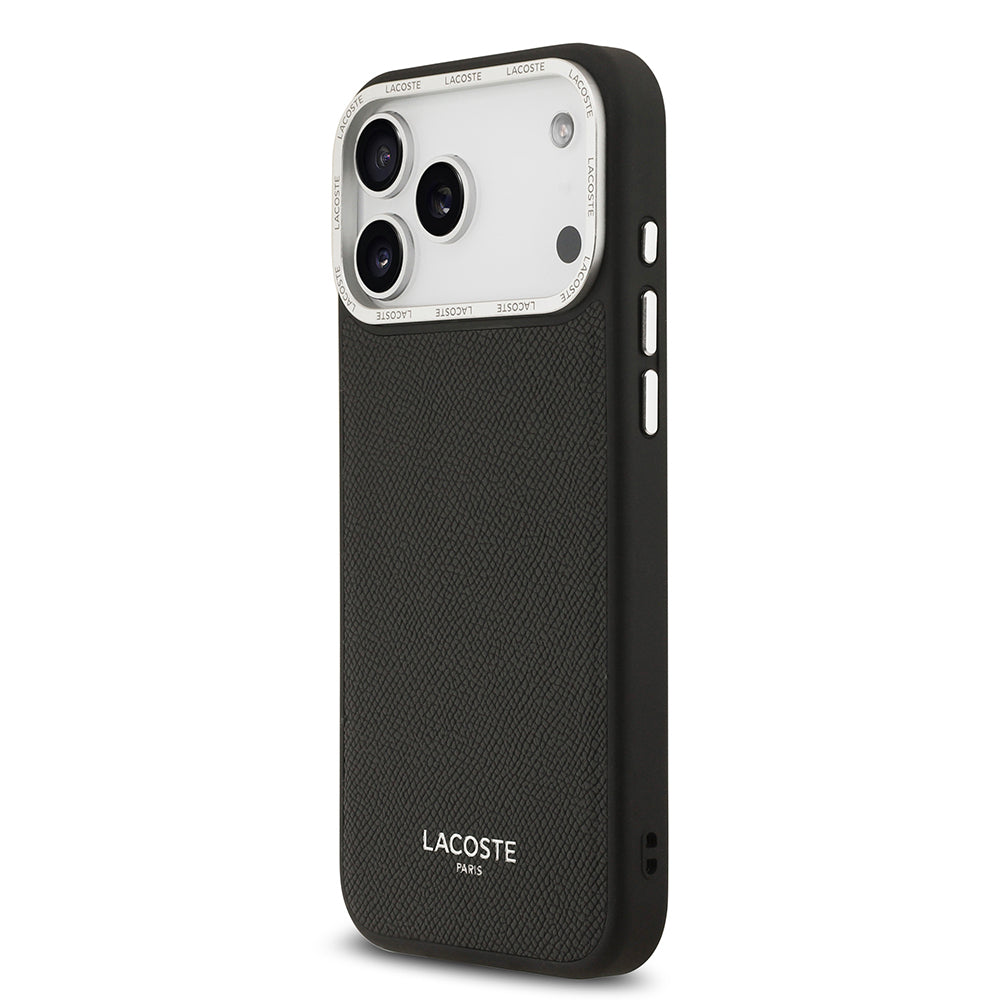 iPhone 17 Pro Max Kılıf Lacoste Orijinal Lisanslı M-safe Şarj Özellikli Champs Elysees PU Deri Tasarımlı Kılıf