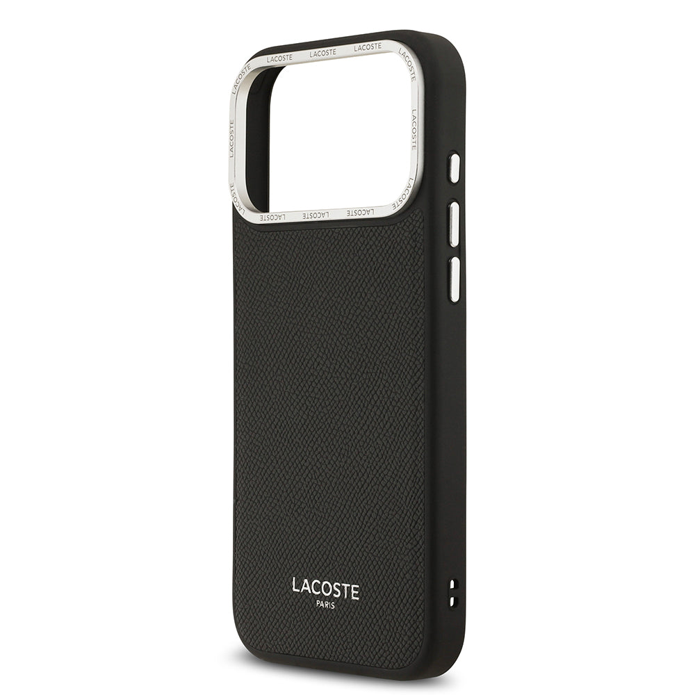 iPhone 17 Pro Max Kılıf Lacoste Orijinal Lisanslı M-safe Şarj Özellikli Champs Elysees PU Deri Tasarımlı Kılıf