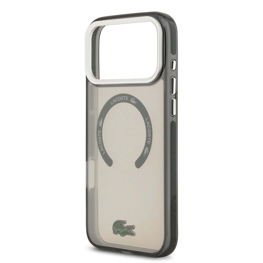 iPhone 17 Pro Max Kılıf Lacoste Orijinal Lisanslı M-safe Şarj Özellikli İkonik Timsah Logolu Buzlu Kılıf