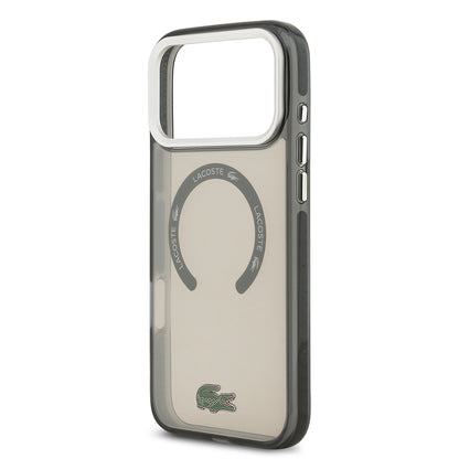 iPhone 17 Pro Max Kılıf Lacoste Orijinal Lisanslı M-safe Şarj Özellikli İkonik Timsah Logolu Buzlu Kılıf