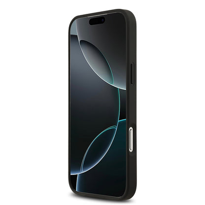 iPhone 17 Pro Max Kılıf Lacoste Orijinal Lisanslı M-safe Şarj Özellikli PU Deri Tasarımlı Kartlıklı Karışık Monogram Desenli Kılıf