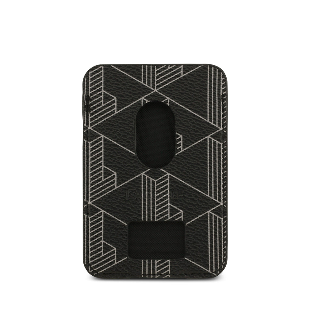 iPhone 17 Pro Max Kılıf Lacoste Orijinal Lisanslı M-safe Şarj Özellikli PU Deri Tasarımlı Kartlıklı Karışık Monogram Desenli Kılıf