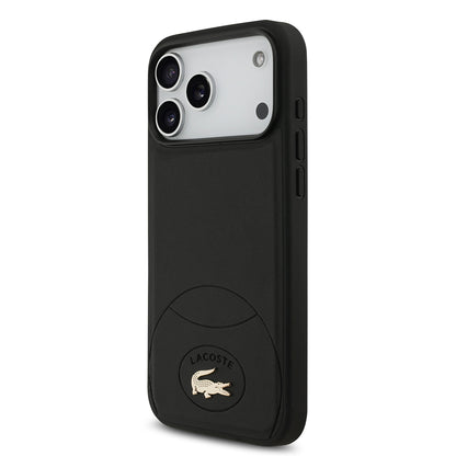 iPhone 17 Pro Max Kılıf Lacoste Orijinal Lisanslı M-safe Şarj Özellikli PU Deri Tasarımlı Metal Logolu Kılıf