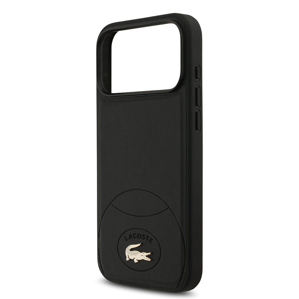 iPhone 17 Pro Max Kılıf Lacoste Orijinal Lisanslı M-safe Şarj Özellikli PU Deri Tasarımlı Metal Logolu Kılıf