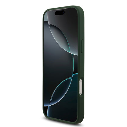 iPhone 17 Pro Max Kılıf Lacoste Orijinal Lisanslı M-safe Şarj Özellikli PU Deri Tasarımlı Metal Logolu Kılıf