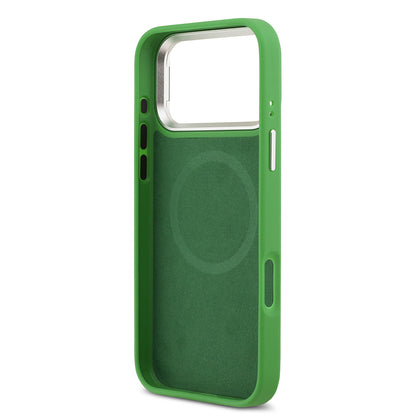 iPhone 17 Pro Max Kılıf Lacoste Orijinal Lisanslı M-safe Şarj Özellikli PU Pike Desenli Standlı Metal Logolu Kılıf