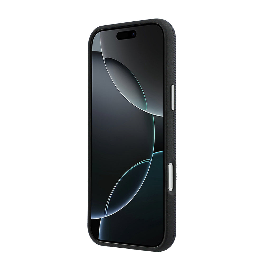 iPhone 17 Pro Max Kılıf Lacoste Orijinal Lisanslı M-Safe Şarj Özellikli PVC Yarı Pike Desenli Arka Yüzey İkonik Timsah Dokuma Logolu Kılıf