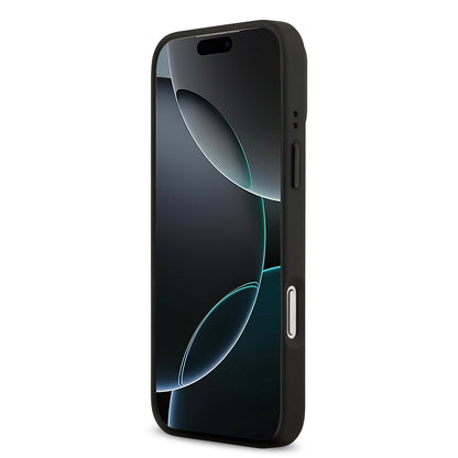 iPhone 17 Pro Max Kılıf Lacoste Orijinal Lisanslı M-safe Şarj Özellikli Standlı PU Deri Karışık Monogram Desenli Kılıf