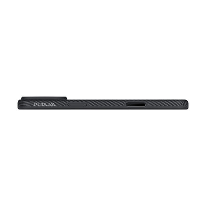 iPhone 17 Pro Max Kılıf M-safe Şarj Özellikli 1500D Aramid Fiber Pitaka Military-Grade Classic Serisi Black-Grey Twill Kılıf