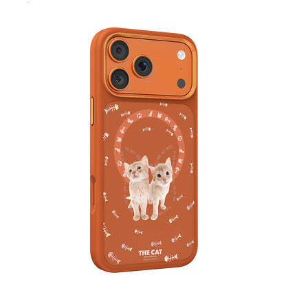 iPhone 17 Pro Max Kılıf M-safe Şarj Özellikli 3D Baskılı Tasarım Mutural The Cat Serisi Kılıf