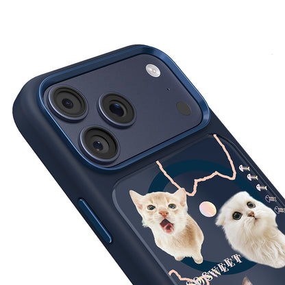 iPhone 17 Pro Max Kılıf M-safe Şarj Özellikli 3D Baskılı Tasarım Mutural The Cat Serisi Kılıf
