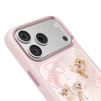 iPhone 17 Pro Max Kılıf M-safe Şarj Özellikli 3D Baskılı Tasarım Mutural The Cat Serisi Kılıf