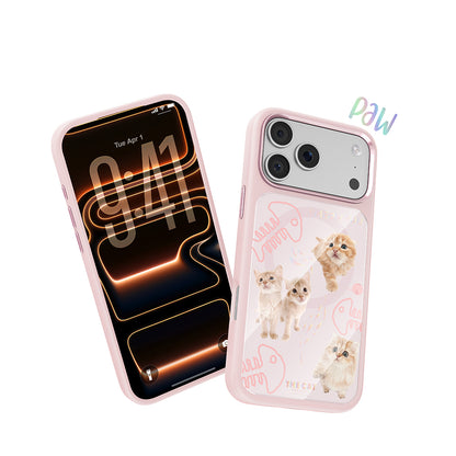 iPhone 17 Pro Max Kılıf M-safe Şarj Özellikli 3D Baskılı Tasarım Mutural The Cat Serisi Kılıf