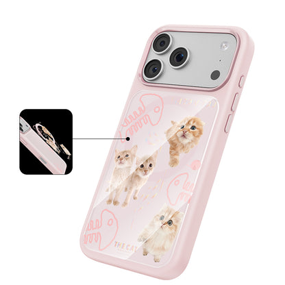iPhone 17 Pro Max Kılıf M-safe Şarj Özellikli 3D Baskılı Tasarım Mutural The Cat Serisi Kılıf