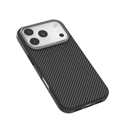 iPhone 17 Pro Max Kılıf M-safe Şarj Özellikli 600D Metal Kamera Çerçeveli Raptic Aramid Fiber Serisi Kılıf