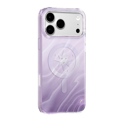 iPhone 17 Pro Max Kılıf M-Safe Şarj Özellikli Orijinal Swarovski Taşlı Zore Paris Rovix Sert PC Kılıf