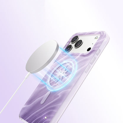 iPhone 17 Pro Max Kılıf M-Safe Şarj Özellikli Orijinal Swarovski Taşlı Zore Paris Rovix Sert PC Kılıf