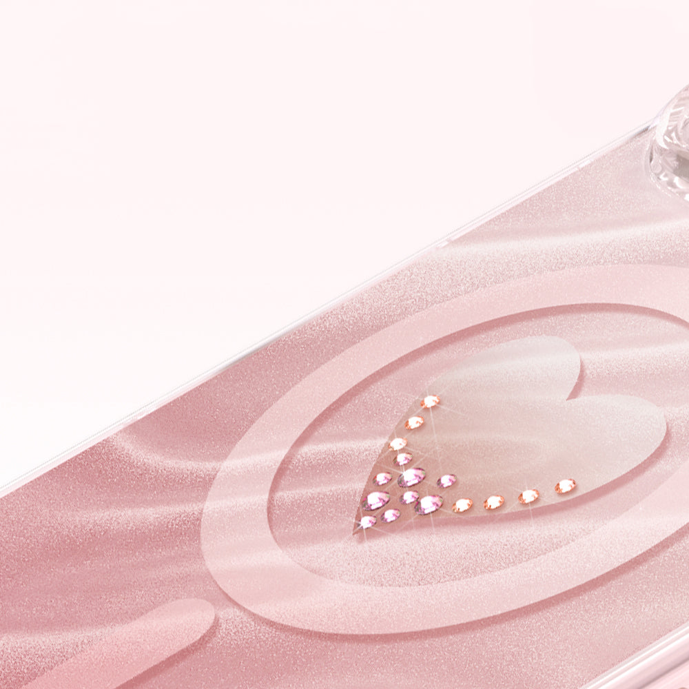 iPhone 17 Pro Max Kılıf M-Safe Şarj Özellikli Orijinal Swarovski Taşlı Zore Paris Rovix Sert PC Kılıf