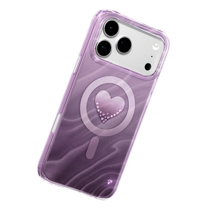 iPhone 17 Pro Max Kılıf M-Safe Şarj Özellikli Orijinal Swarovski Taşlı Zore Paris Rovix Sert PC Kılıf