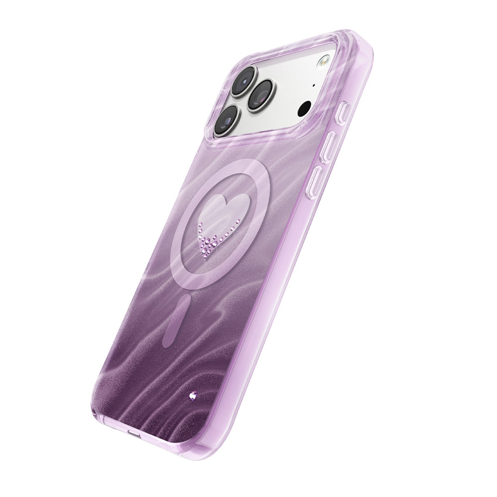 iPhone 17 Pro Max Kılıf M-Safe Şarj Özellikli Orijinal Swarovski Taşlı Zore Paris Rovix Sert PC Kılıf