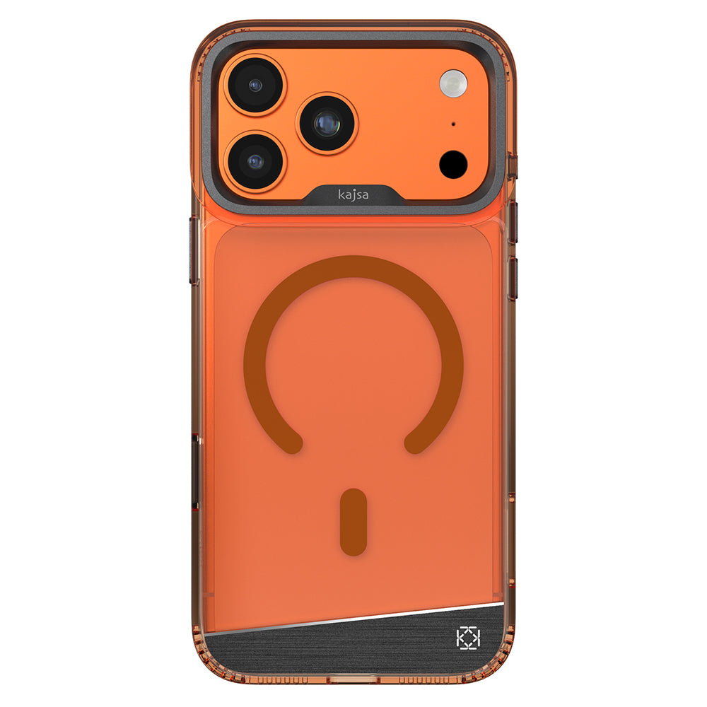 iPhone 17 Pro Max Kılıf M-safe Şarj Özellikli Airbag Tasarımlı O-Ring Şeffaf Kajsa Alüminyum Trans Shield Serisi Kılıf