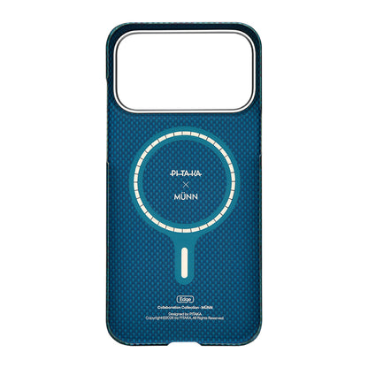 iPhone 17 Pro Max Kılıf M-safe Şarj Özellikli Aramid Fiber Pitaka Flora in Grid Serisi Kılıf