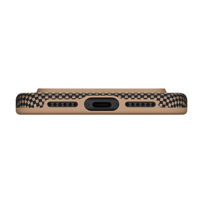 iPhone 17 Pro Max Kılıf M-safe Şarj Özellikli Aramid Fiber Pitaka Military-Grade Sunset-Moonrise Serisi Sunset Kılıf