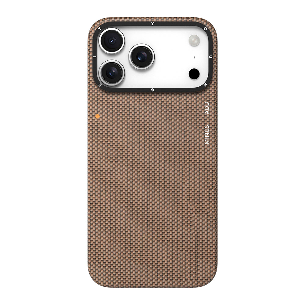 iPhone 17 Pro Max Kılıf M-safe Şarj Özellikli Aramid Fiber Youngkit 1500D Kevlar Extreme Wing Titanyum-Gold Serisi Kılıf