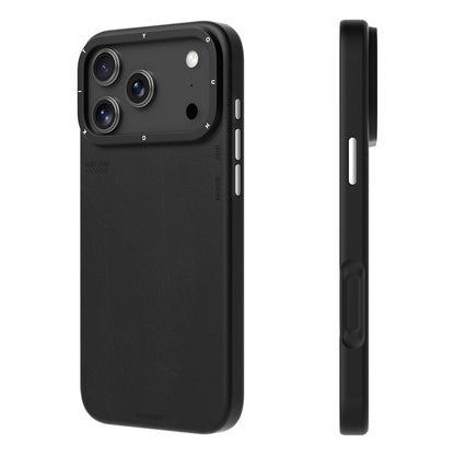 iPhone 17 Pro Max Kılıf M-safe Şarj Özellikli Basit Mat Deri Desenli Youngkit Tech Fashion Serisi Kılıf