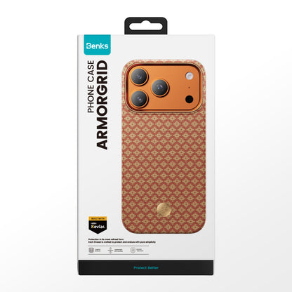 iPhone 17 Pro Max Kılıf M-Safe Şarj Özellikli Benks ArmorAir ArmorGrid Serisi Kevlar Kılıf