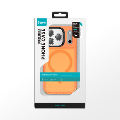 iPhone 17 Pro Max Kılıf M-Safe Şarj Özellikli Benks C-Magnet Lucid Armor Kılıf