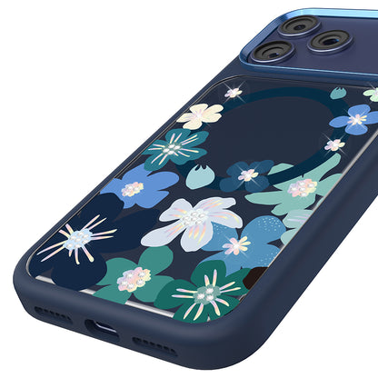 iPhone 17 Pro Max Kılıf M-safe Şarj Özellikli Çiçek Tasarımlı Mutural Flower Serisi Kılıf
