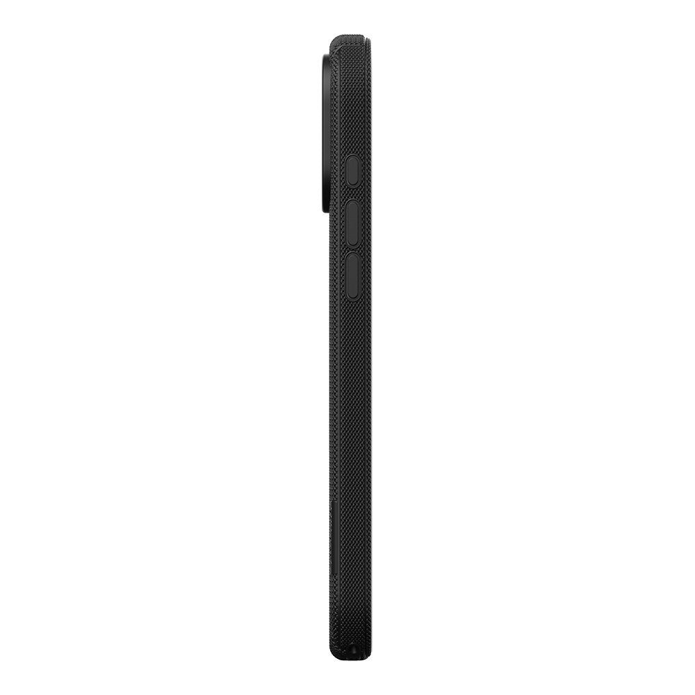 iPhone 17 Pro Max Kılıf M-Safe Şarj Özellikli Çizgi Desenli Kumaş Dokulu Zore Paris Lorin Kılıf