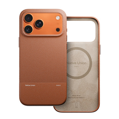 iPhone 17 Pro Max Kılıf M-safe Şarj Özellikli Deri Dokulu Native Union RE Classic Serisi Kılıf