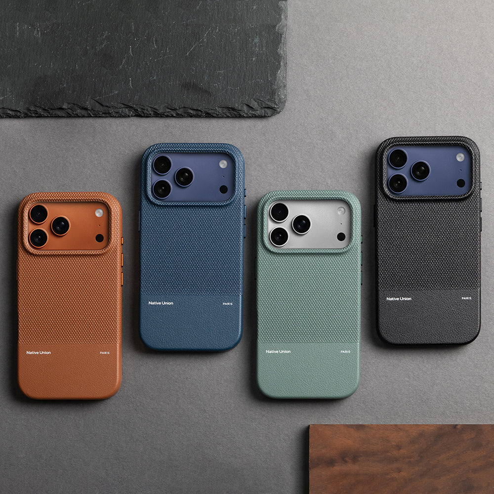 iPhone 17 Pro Max Kılıf M-safe Şarj Özellikli Deri Dokulu Native Union RE Classic Serisi Kılıf