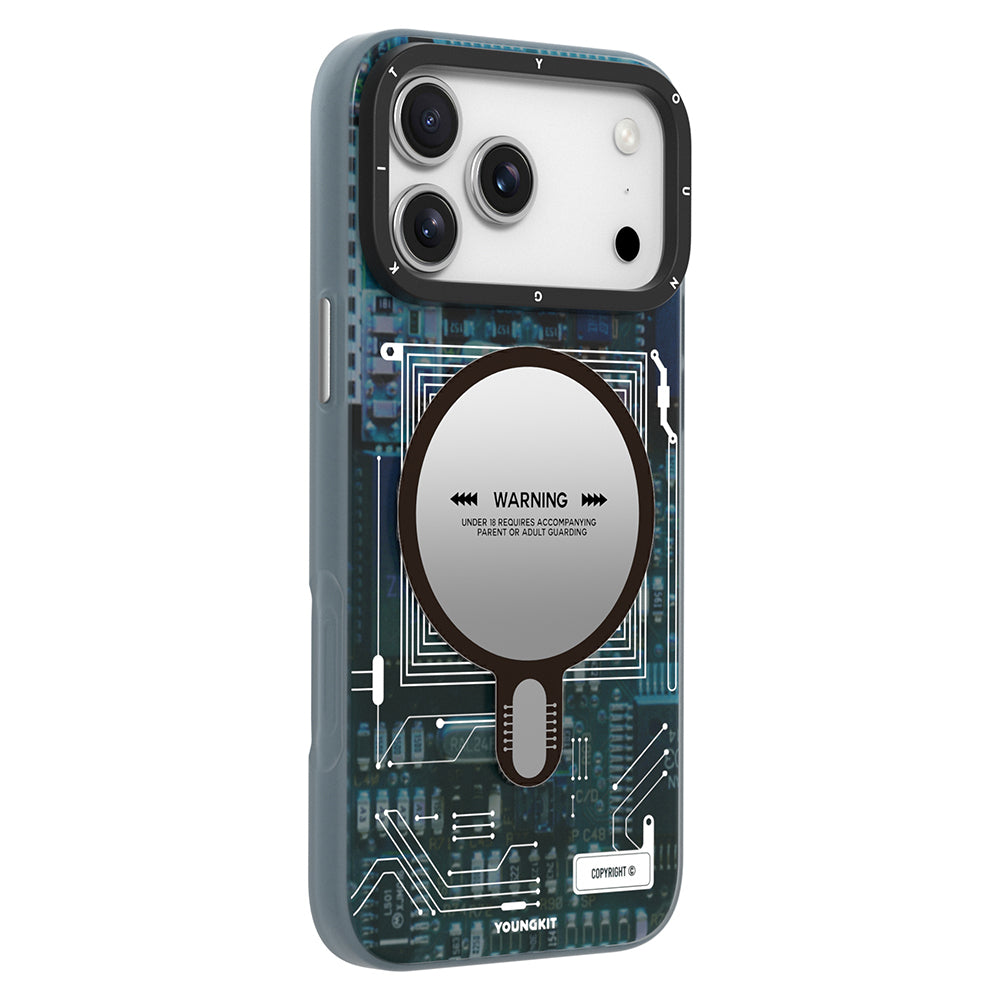 iPhone 17 Pro Max Kılıf M-safe Şarj Özellikli Kamera Denetim Butonlu Youngkit Technology Serisi Kılıf