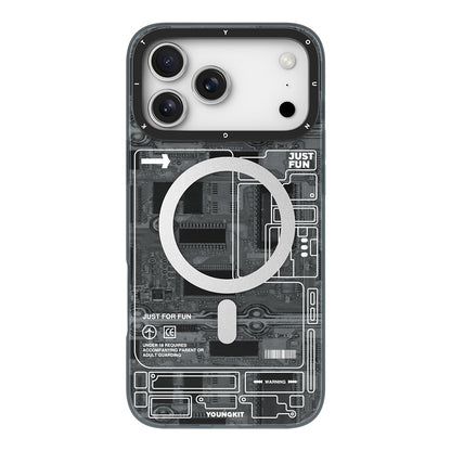iPhone 17 Pro Max Kılıf M-safe Şarj Özellikli Kamera Denetim Butonlu Youngkit Technology Serisi Kılıf