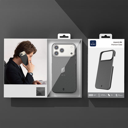 iPhone 17 Pro Max Kılıf M-safe Şarj Özellikli Kamera Standlı Wiwu DCC-206 Aramid Air Kılıf