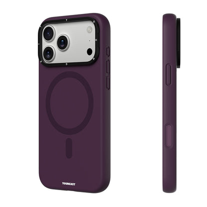 iPhone 17 Pro Max Kılıf M-safe Şarj Özellikli Kamera Standlı Youngkit Bitty Cream Kılıf